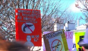 Les lycéens contre les armes à feu devant la Maison Blanche