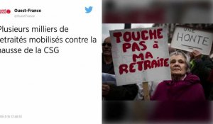 Plusieurs milliers de retraités mobilisés contre la hausse de la CSG.