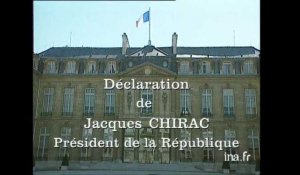 Jacques Chirac "J'ai décidé de dissoudre l'Assemblée Nationale"