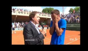 Benoît Paire après sa victoire au 1er tour à Roland Garros
