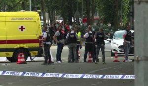 Liège: la police et les secours sur les lieux de la fusillade