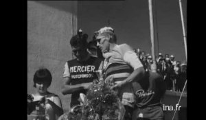 Podium étape : Poulidor vainqueur, Janssen maillot vert