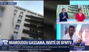 Mamoudou Gassama raconte la scène de sauvetage de l'enfant suspendu au balcon