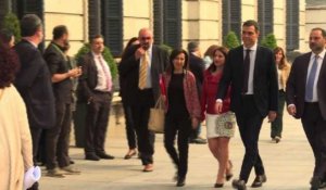 Madrid: arrivées des députés au Parlement