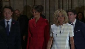 Melania Trump en visite à Notre-Dame avec Brigitte Macron