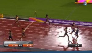 Mondiaux d'athlétisme - 400 m Féminin : Shaunae Miller se blesse à quelques mètres de l'arrivée et finit quatrième (vidéo)
