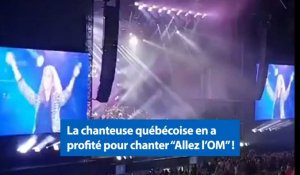 Céline Dion lance un "Allez l'OM" et enflamme le Vélodrome !