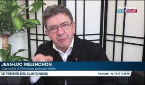 Jean-Luc Mélenchon raille François Hollande, ''le premier des Clintoniens''