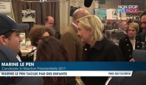 Marine Le Pen taclée par des enfants