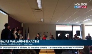 Najat Vallaud-Belkacem reprend « Le Chant des partisans » sur les terres de Robert Ménard