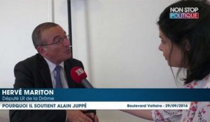 Hervé Mariton peine à justifier son ralliement auprès d'Alain Juppé
