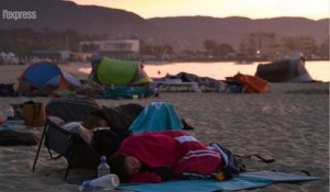 Bormes-Les-Mimosas: évacués, ils dorment sur la plage