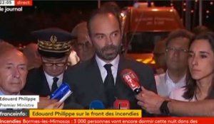 Incendies dans le Var : L'intervention du Premier ministre Edouard Philippe sur place (vidéo) 