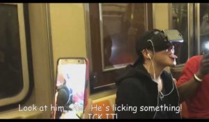 New-York : il regarde un porno en réalité virtuelle et oublie de brancher ses écouteurs ! (Vidéo)