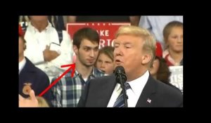 Les réactions de cet homme lors d'un meeting de Trump ont ravi les opposants du président