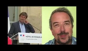 Ce geste qui a trahi la tension de Nicolas Hulot lors de sa passation de pouvoir