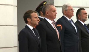 Emmanuel Macron reçu par son homologue slovaque à Bratislava