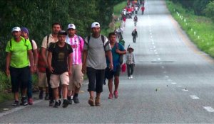 La caravane des migrants atteint 100 km parcourus au Mexique