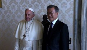 Le président sud-coréen rencontre le pape François au Vatican