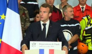 Inondations: un fonds d'"au moins 80 millions d'euros" (Macron)