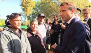 Inondations: Macron annonce des mesures pour les sinistrés