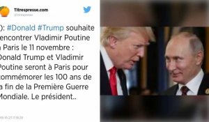 Donald Trump souhaite rencontrer Vladimir Poutine à Paris le 11 novembre.