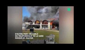 Impressionnant incendie au téléphérique des Grands Montets à Chamonix