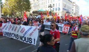 Marseille: défilé contre la politique sociale de Macron (1)