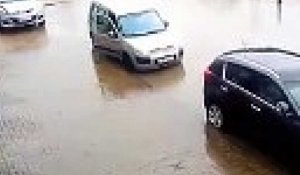 Inondation dans la région de Charleroi (ici à Aiseau-Presles)