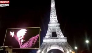 Mort de Charles Aznavour : La Tour Eiffel illuminée en hommage au chanteur (vidéo)