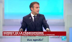Discours d''Emmanuel Macron au sommet de la Francophonie