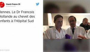 Rennes. Le Dr Francois Hollande au chevet des enfants à l'Hôpital Sud.