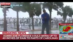 Ouragan Florence : polémique autour d'un journaliste envoyé en pleine tempête (vidéo)