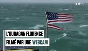 Une webcam filme l'ouragan Florence qui atteint les Etats-Unis