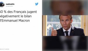 Le bilan d'Emmanuel Macron « négatif » pour 60 % des Français.