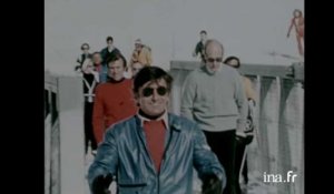 Valéry Giscard D'Estaing sur les pistes de ski de Courchevel