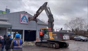 Le magasin Aldi de Valenciennes détruit pour être mieux reconstruit