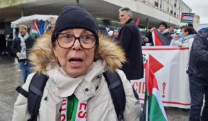 Noha Rashmawi et les marcheurs pour la Palestine en route pour Bruxelles