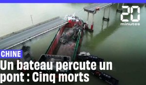 Chine : Un porte-conteneurs percute un pont et fait deux morts #shorts