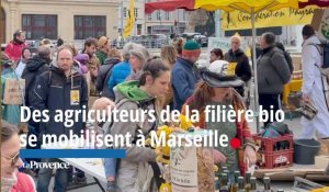 Des agriculteurs de la filière bio se mobilisent à Marseille