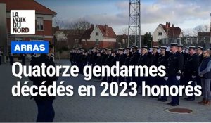 Quatorze gendarmes décédés en 2023 en exercice honorés à Arras