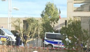 Féminicide à Montpellier: dispositif policier devant le tribunal judiciaire