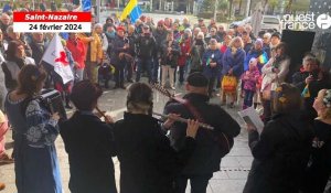 VIDÉO. 200 Nazairiens au rassemblement de soutien à l’Ukraine