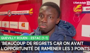 Les réactions de Kanté, Ndiaye et Ntim après Quevilly Rouen - Estac (1-1)