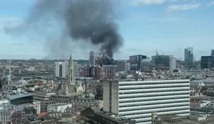 Bruxelles : un incendie se déclare dans une tour en rénovation du centre-ville
