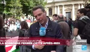 France : mobilisation d'étudiants pour Gaza devant la Sorbonne