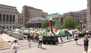 Les manifestants pro-palestiniens toujours sur le campus de Columbia, à New York