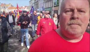 Éric Lhirondelle de l’union locale CGT à Calais s'exprime sur la manifestation du 1er-Mai