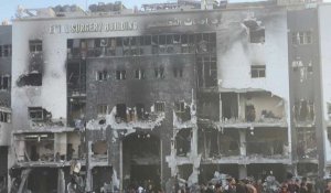 L'hôpital al-Chifa en ruine après le retrait des troupes israéliennes