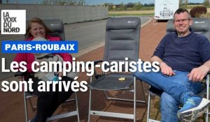 Paris-Roubaix: des camping-caristes déjà installés près du secteur pavé de l'Abattoir à Orchies